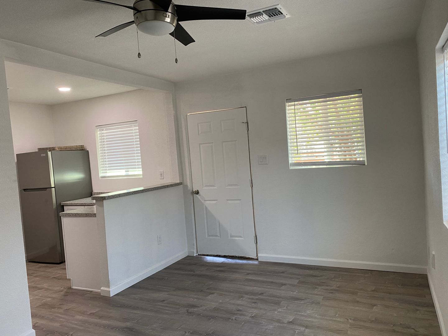 Representative unfurnished apartment interior at Turney Cottages.