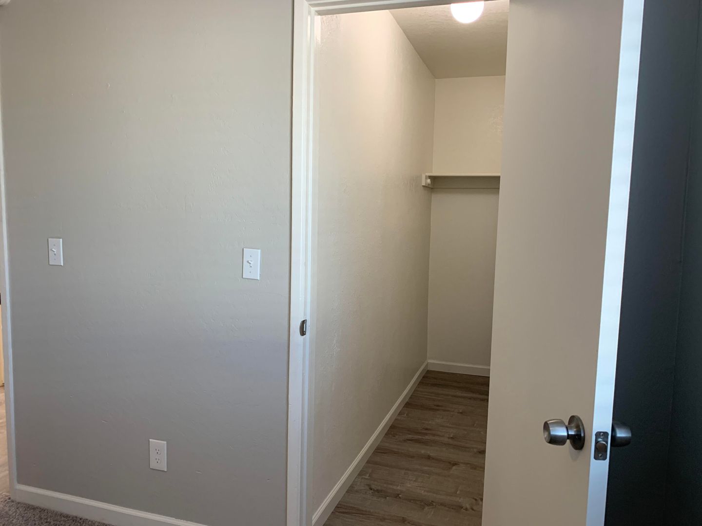 Walk-in closet — representative home at La Vie.