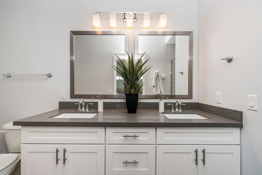 Apartment bathroom — representative home at Halcyon on Cheery Lynn.