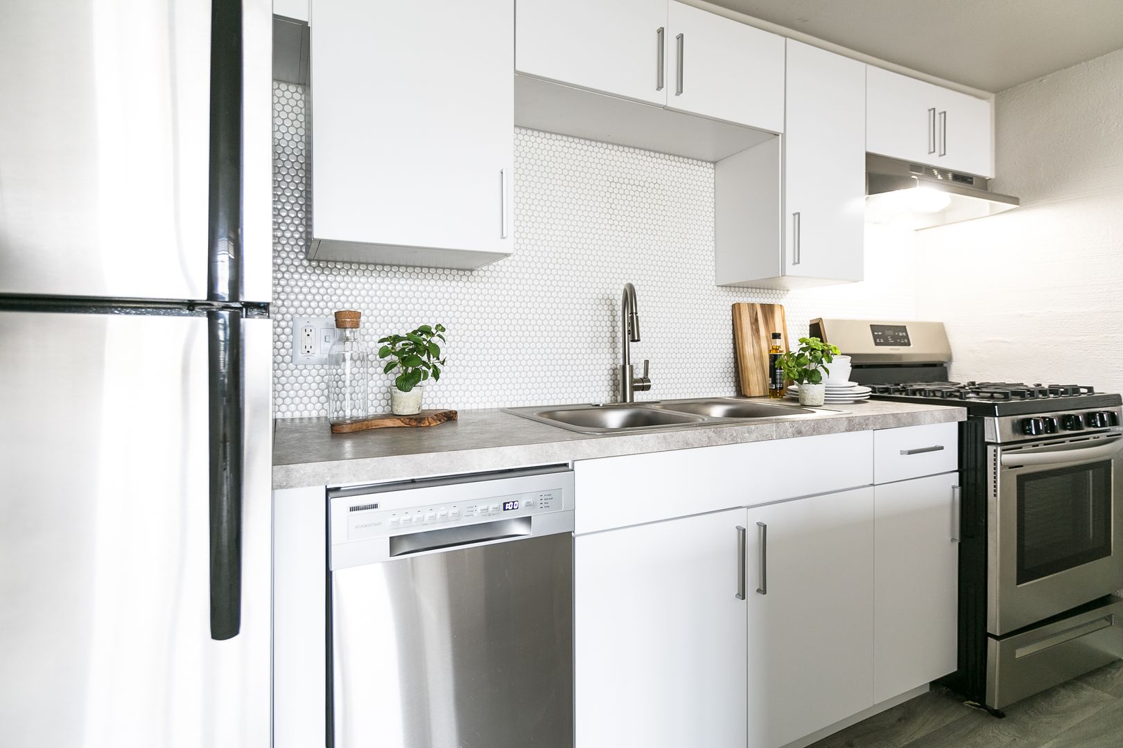 Apartment kitchen — representative home at The Marlowe.