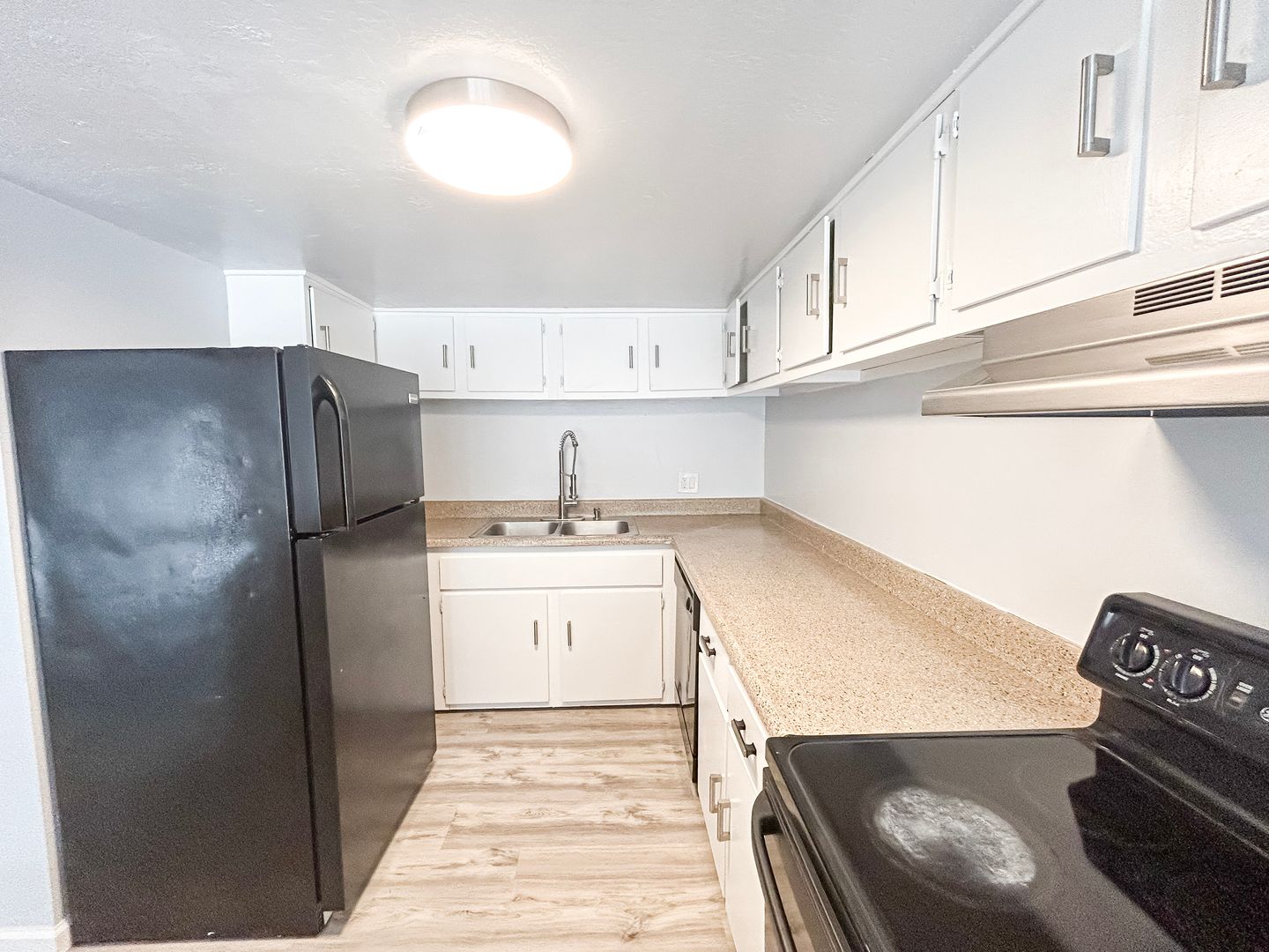 Representative apartment kitchen at Villa Serena.