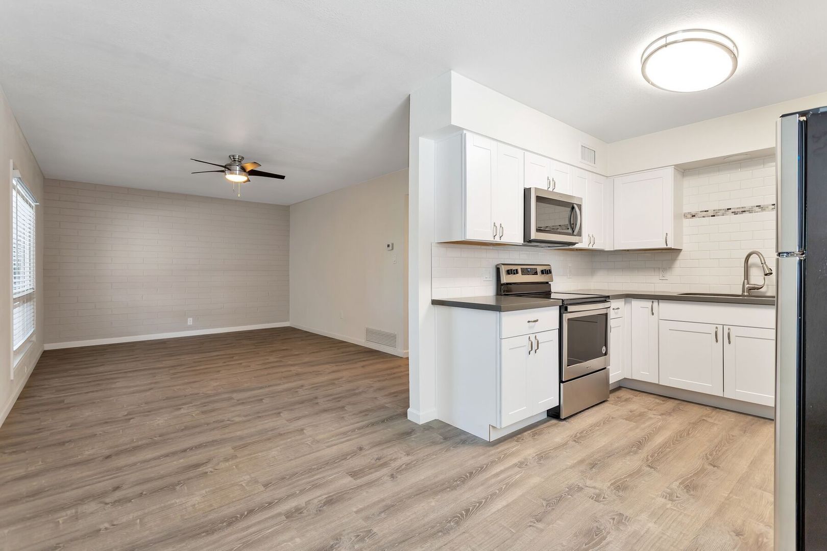 Representative unfurnished apartment interior at Edge Apartments.