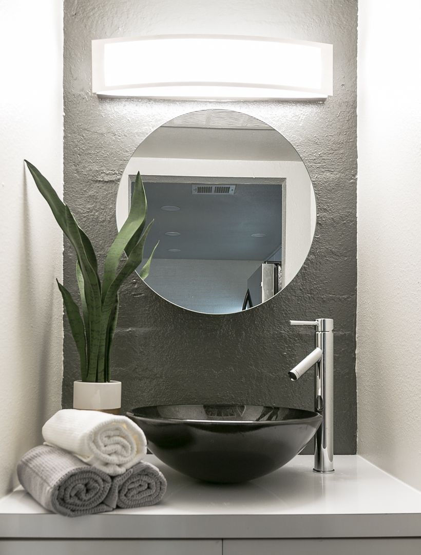 Apartment bathroom — representative home at The Marlowe.
