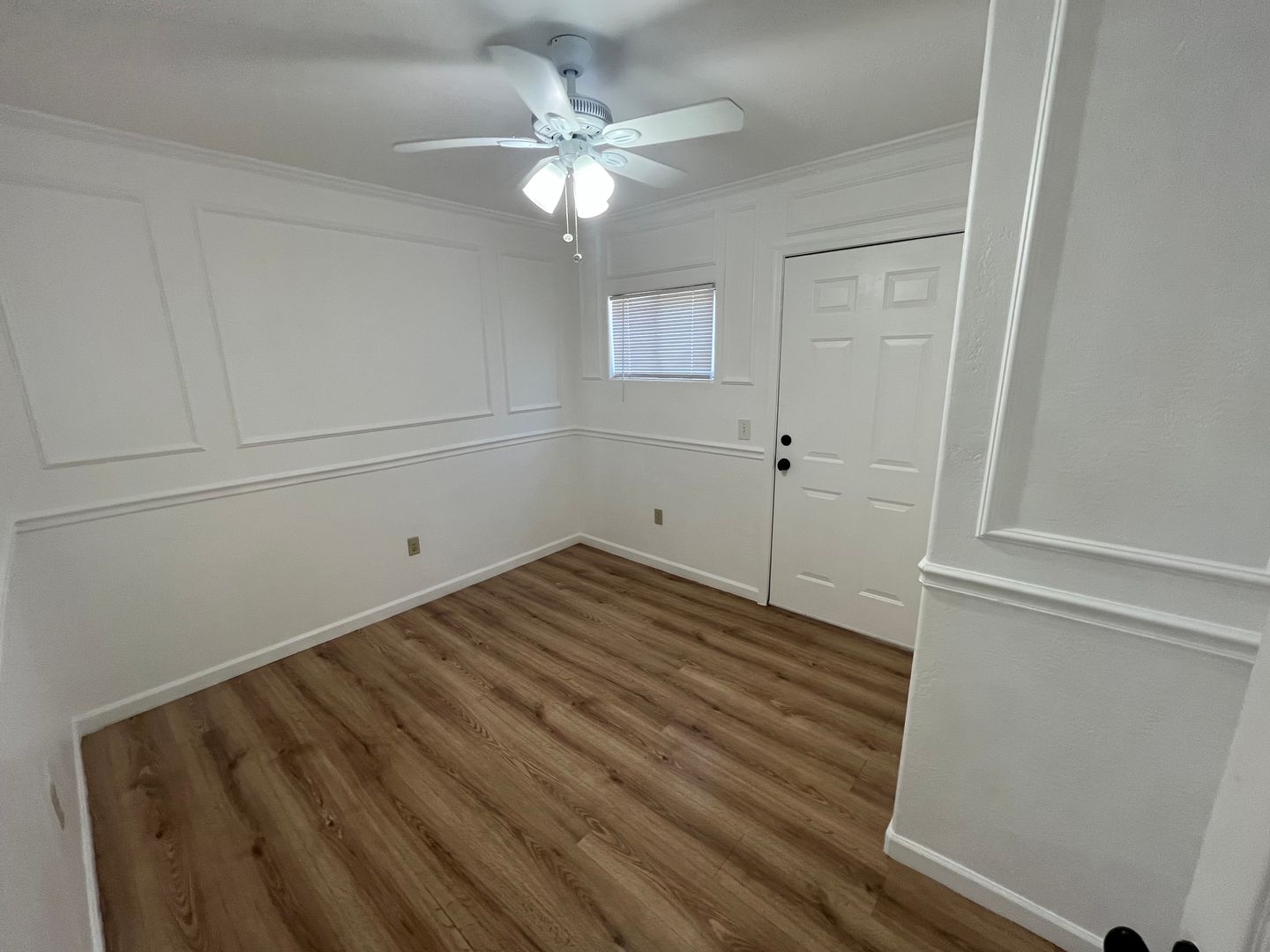 Unfurnished bedroom at San Juan Apartments.