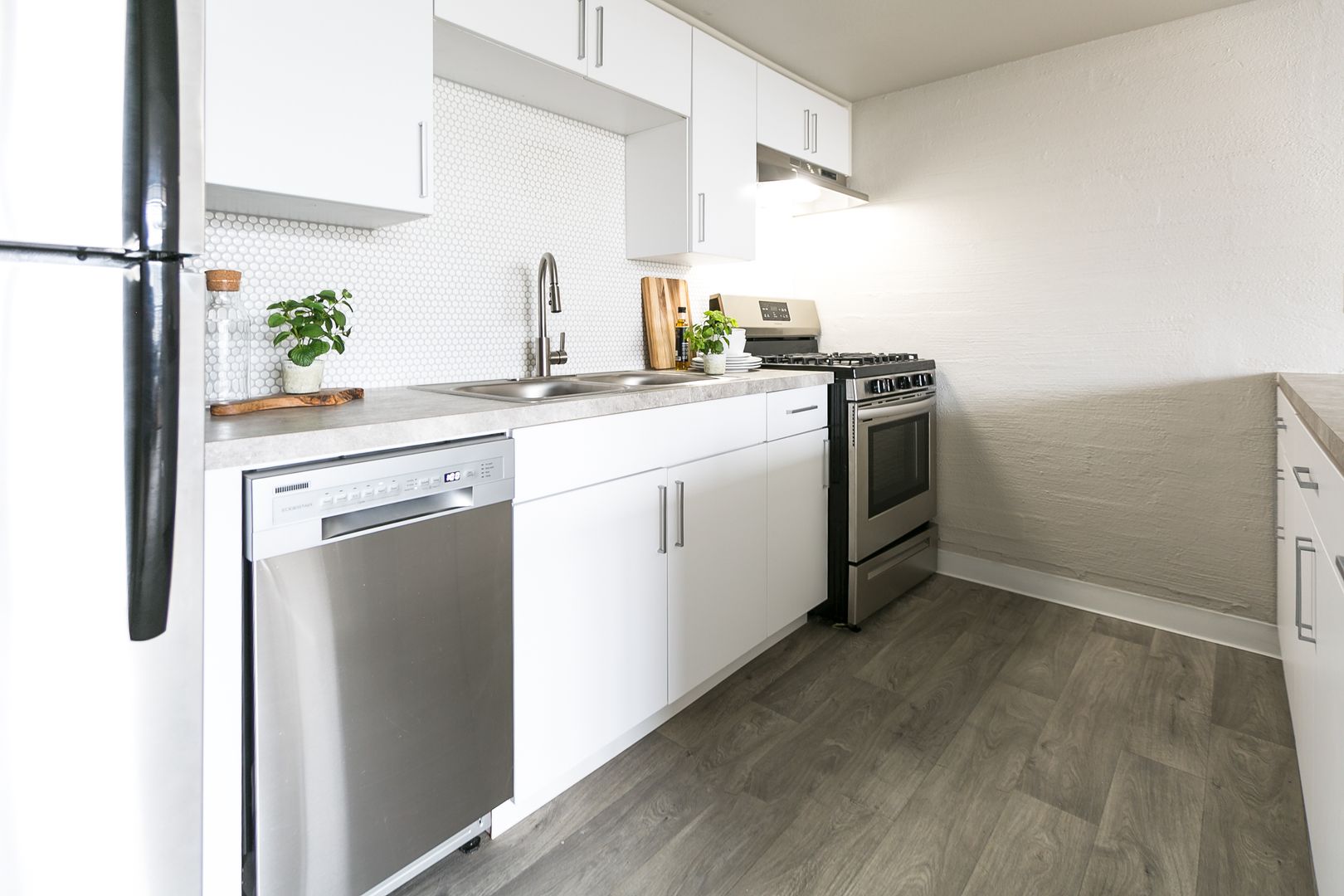 Apartment kitchen — representative home at The Marlowe.