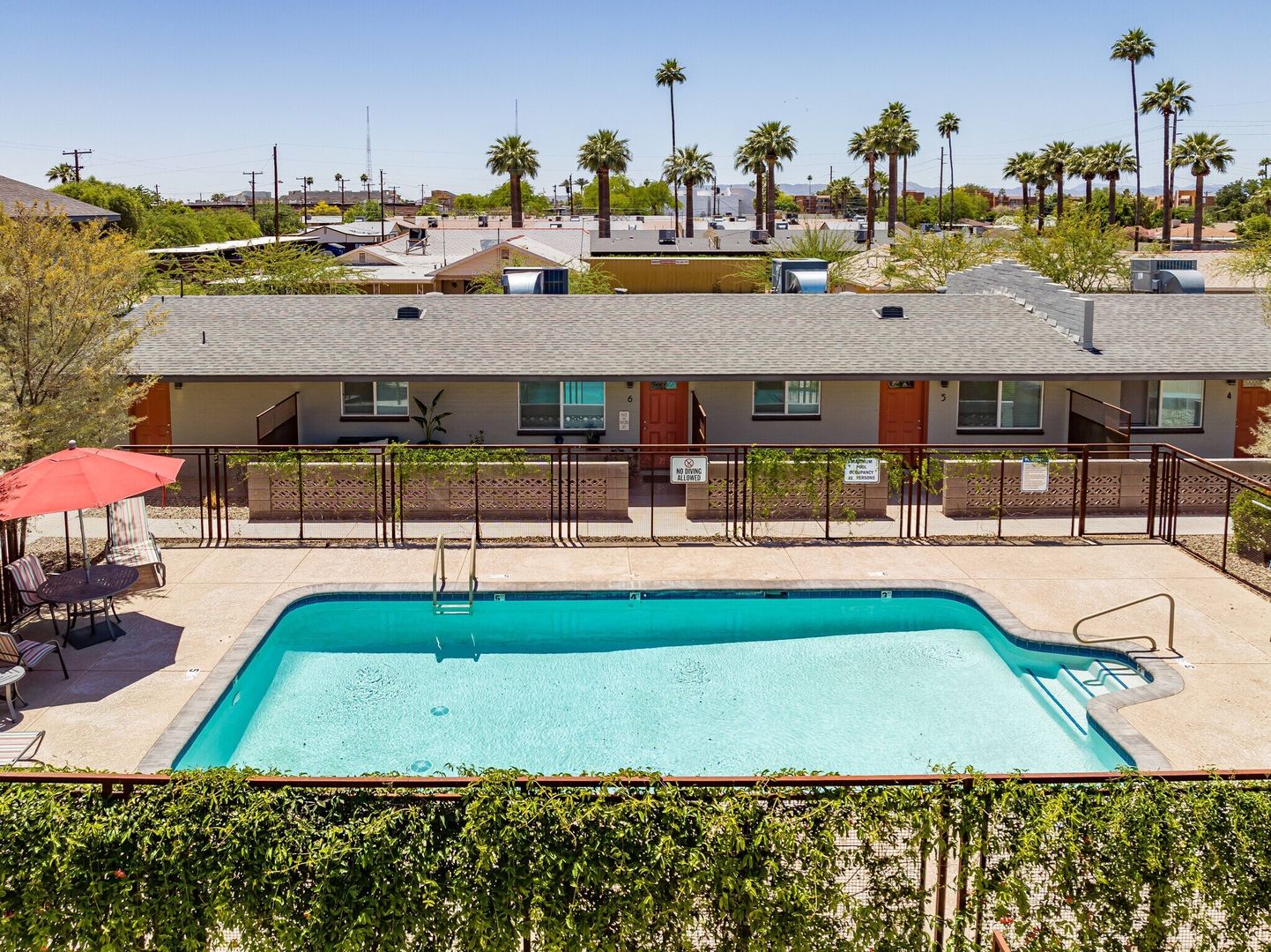 Pool and poolside area at La Vie.
