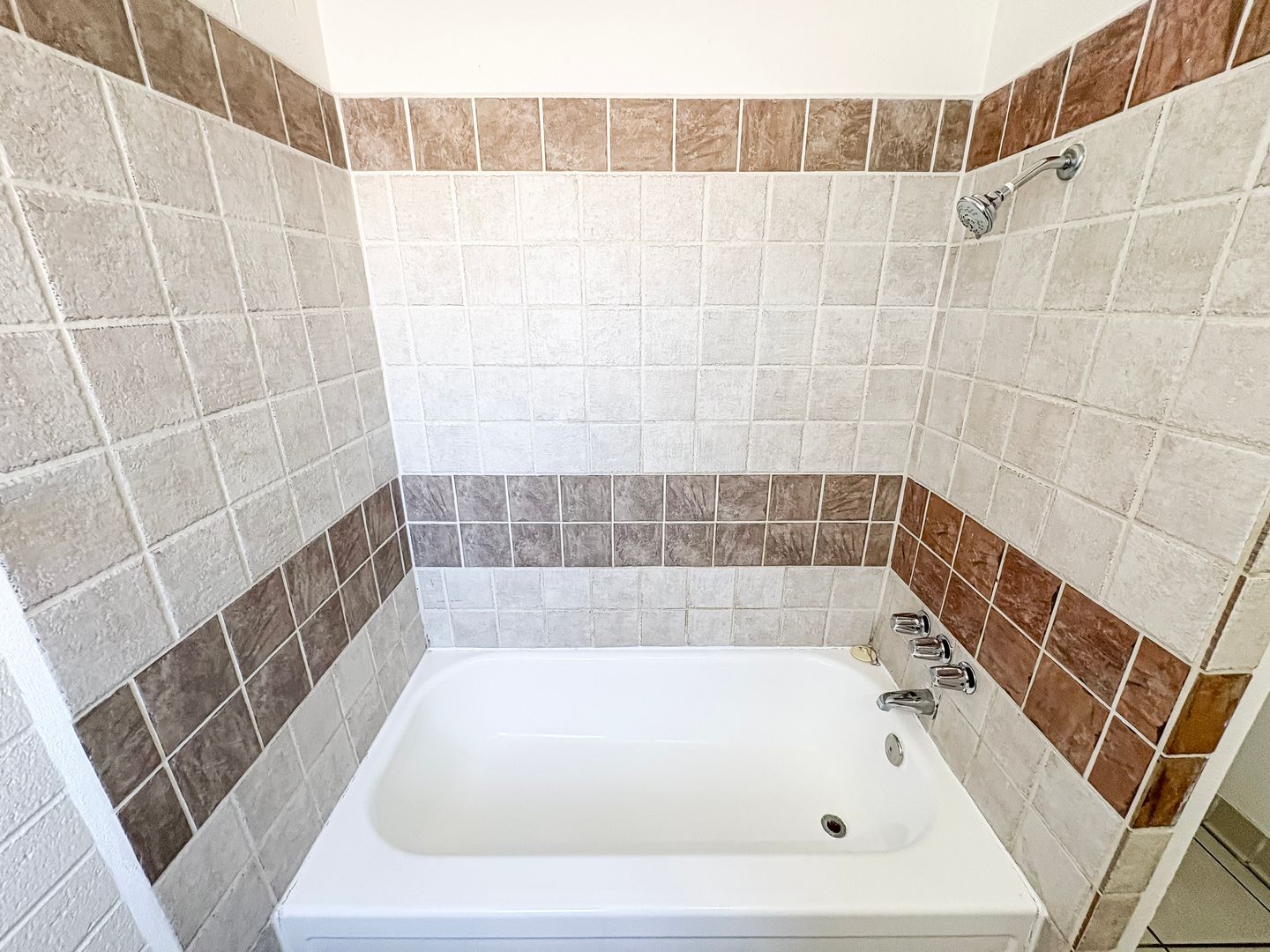 Representative apartment bathroom at Villa Serena.