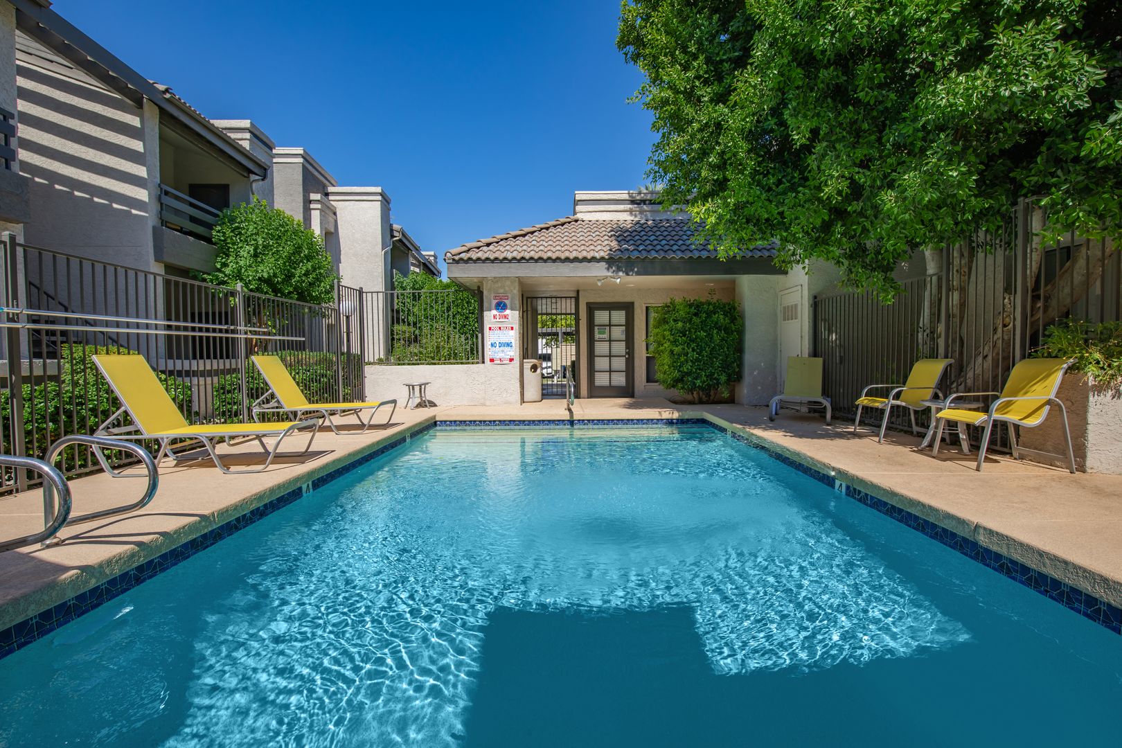 Pool and poolside area at Maryland Court.
