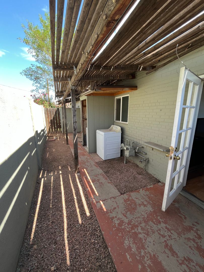 Balcony or patio at San Juan Apartments.