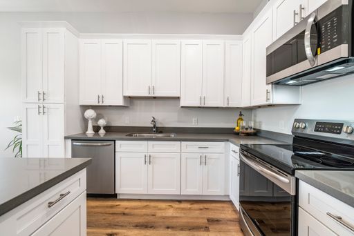 Apartment kitchen — representative home at Halcyon on Cheery Lynn.