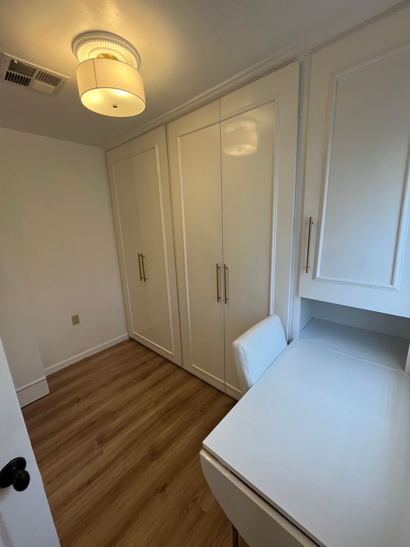 Unfurnished bedroom at San Juan Apartments.