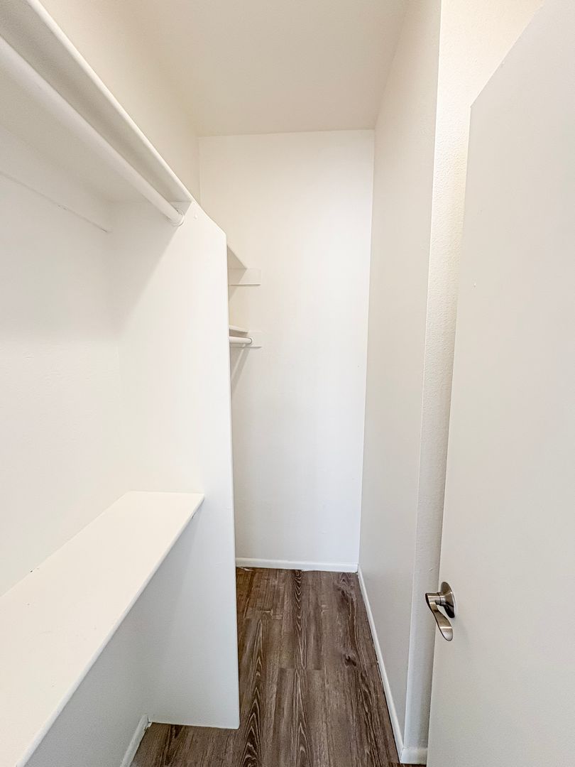 Walk-in closet at Maryland Court.