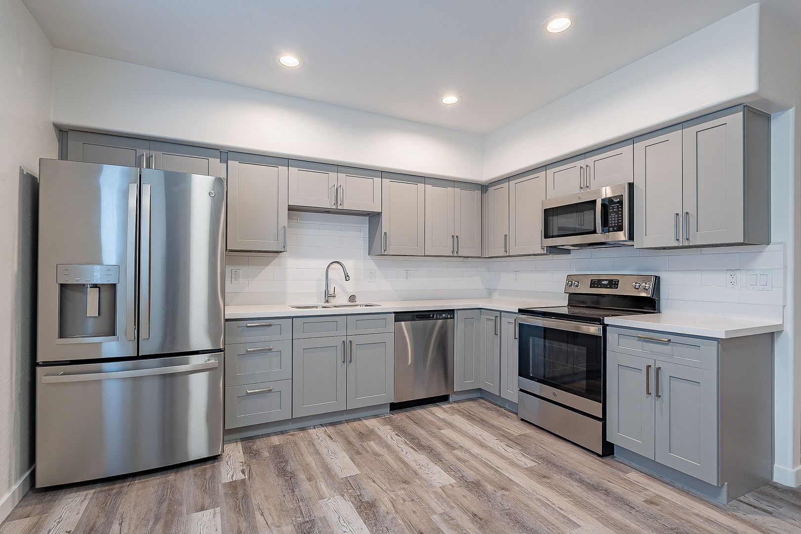 Apartment kitchen — representative home at La Vie.