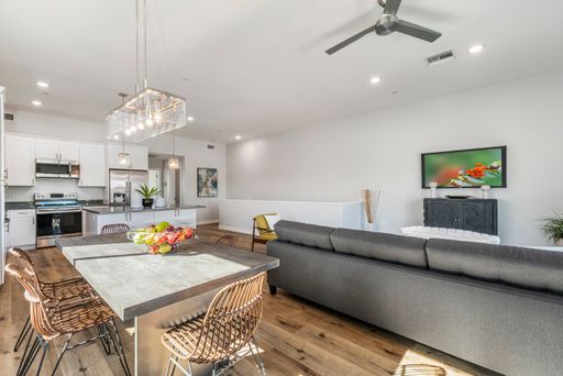 Furnished dining area shown — representative home at Halcyon on Cheery Lynn.