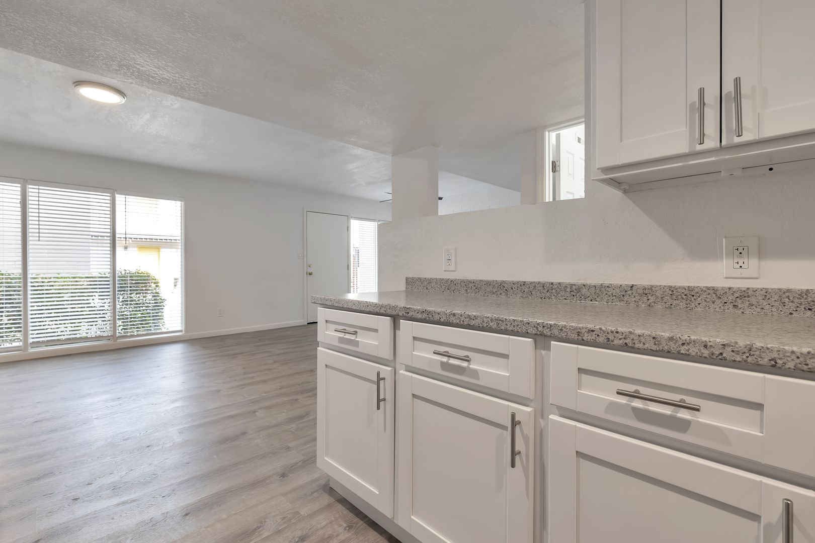 Representative apartment kitchen at The Spot.