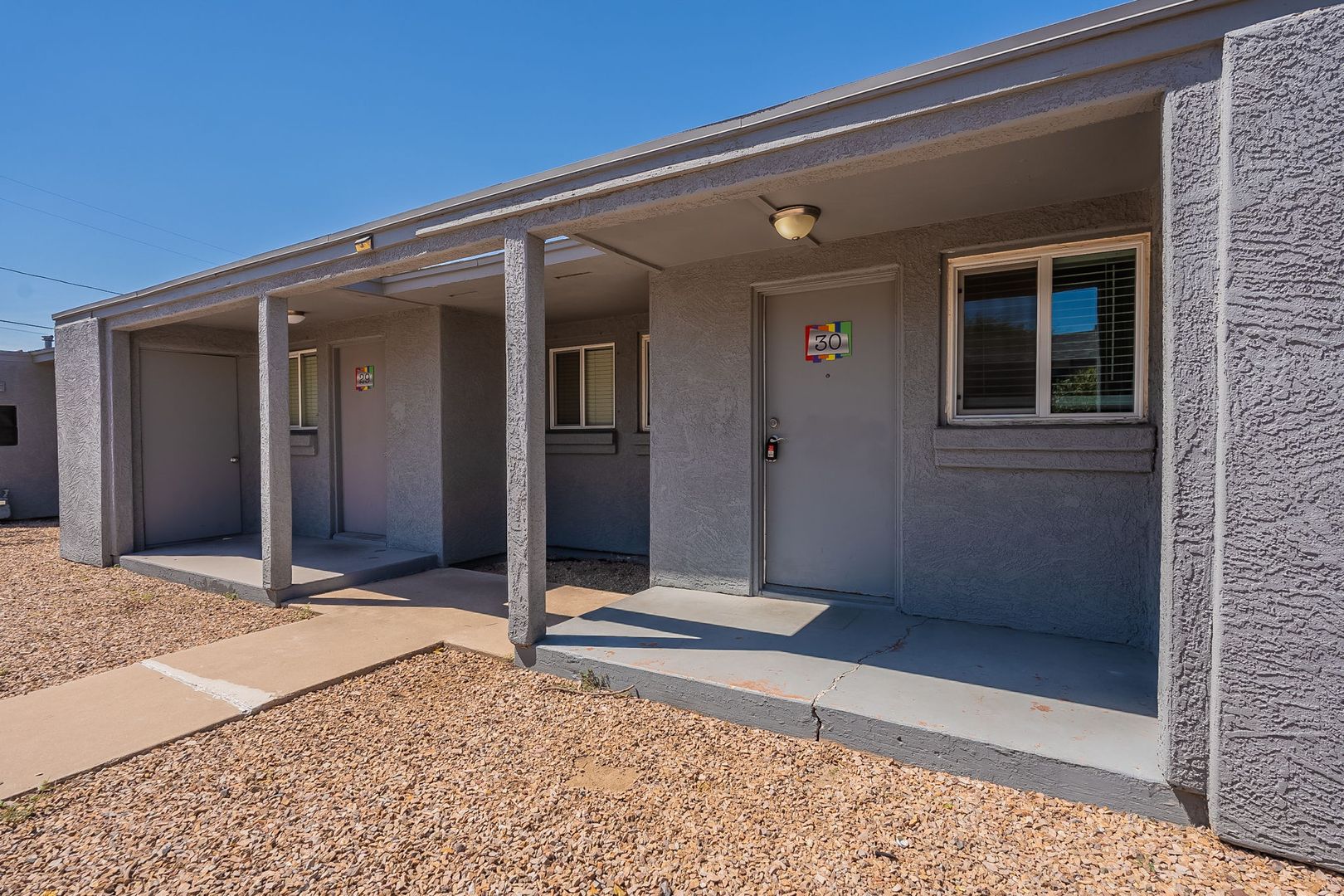 Building exterior at 301 Courtyard Living.