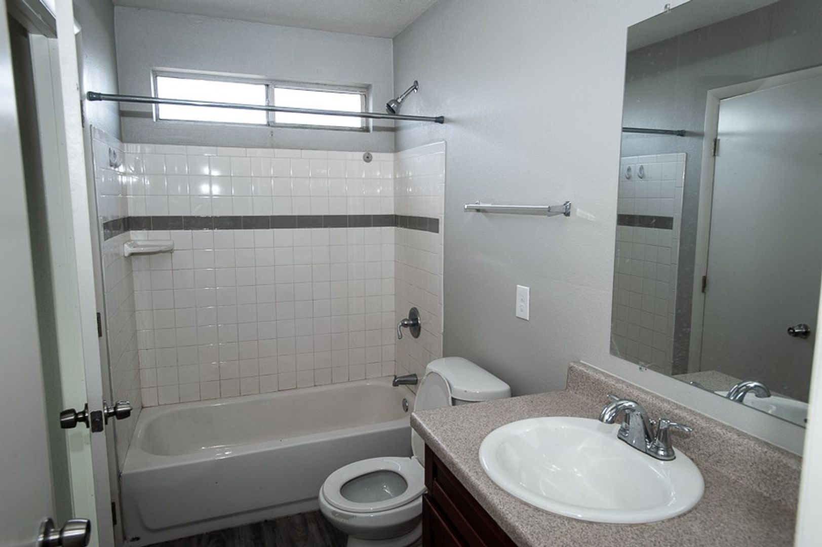 Apartment bathroom — representative home at 35th Avenue Townhouse.