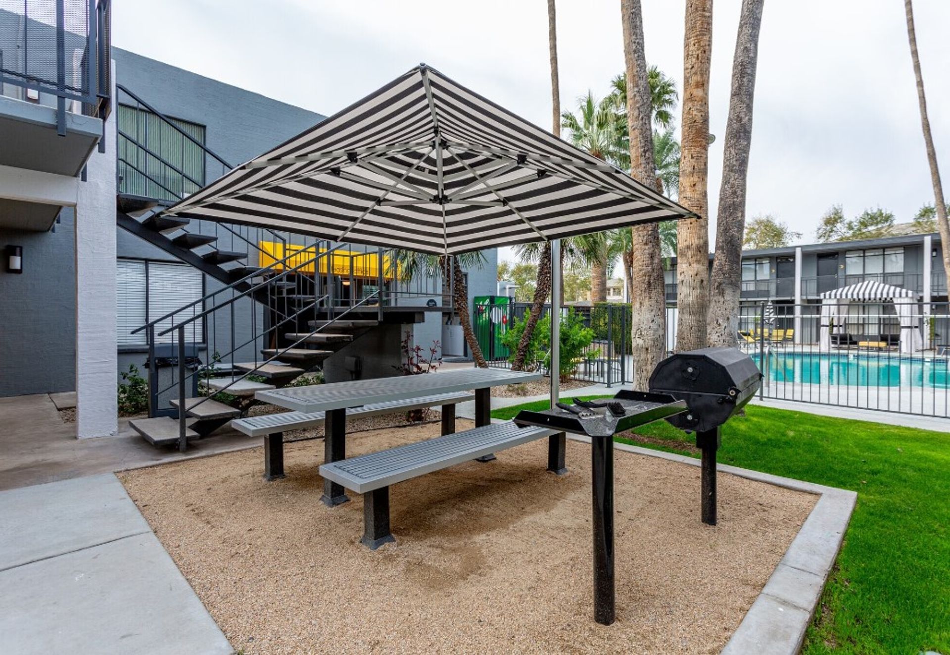 Outdoor grills at The Marlowe.