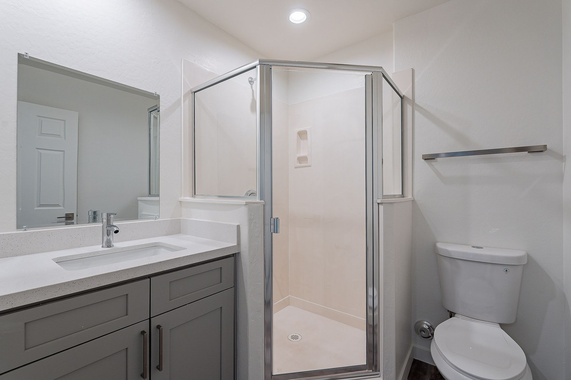 Apartment bathroom — representative home at La Vie.