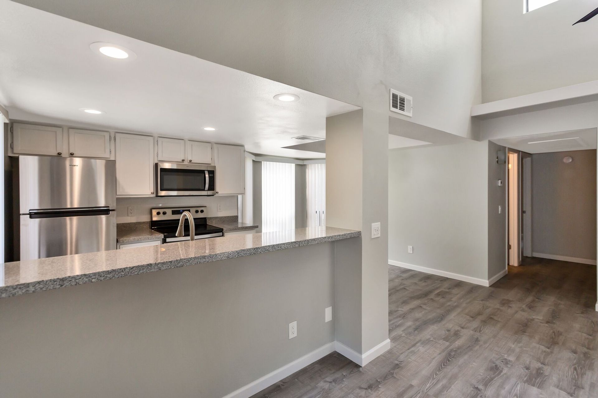 Unfurnished apartment interior at Maryland Court.