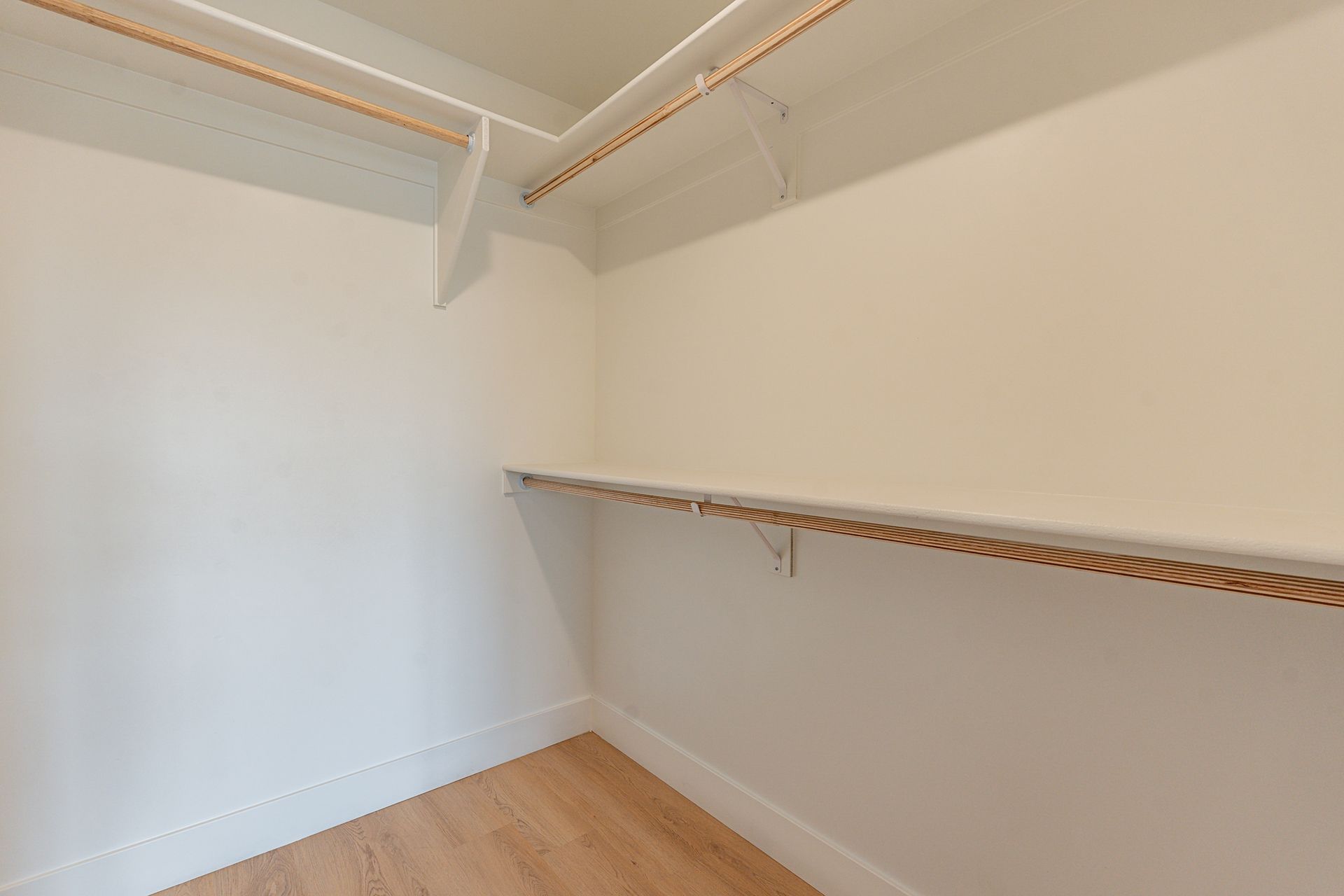 Walk-in closet — representative home at Halcyon on 18th Street.