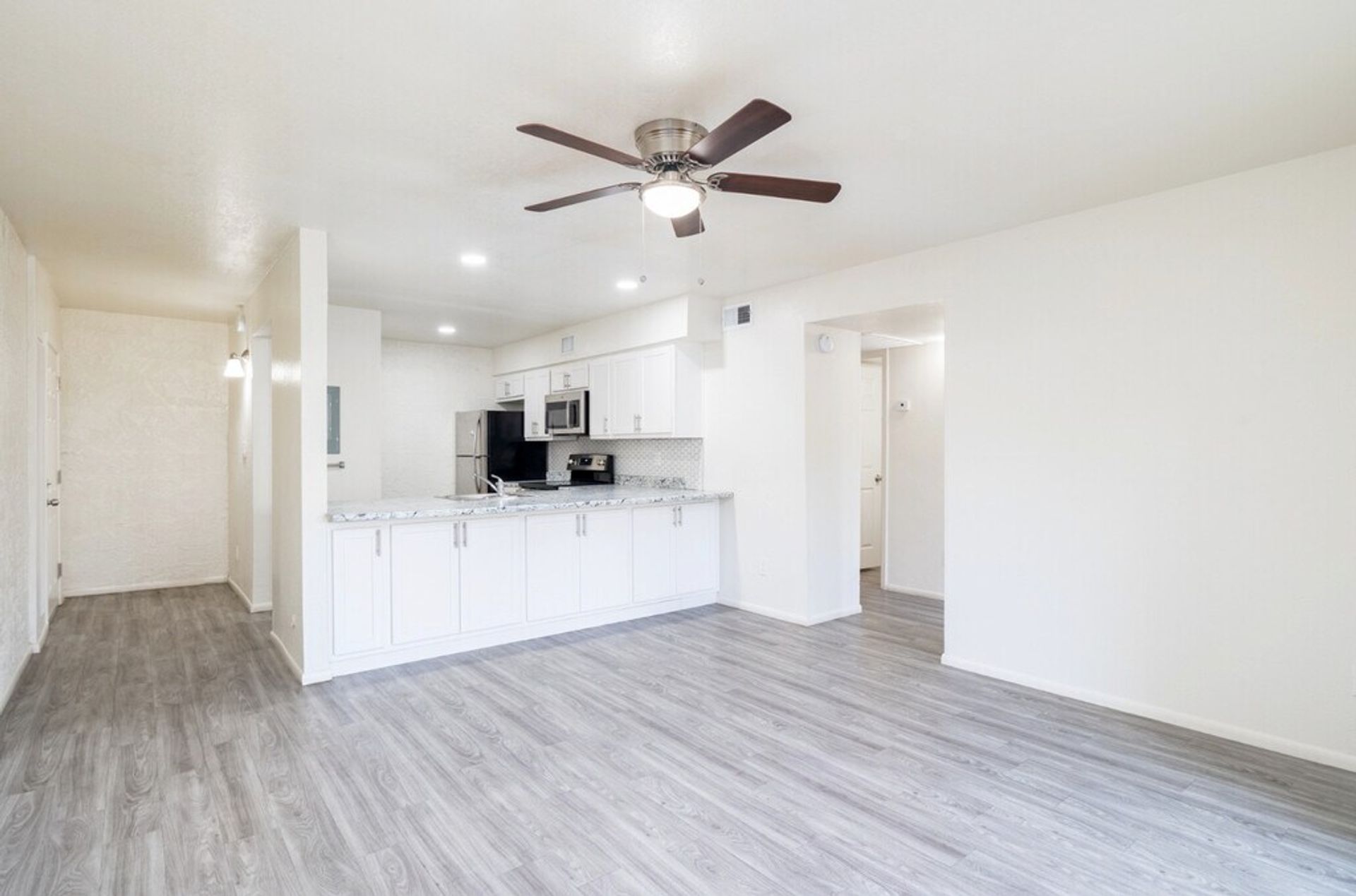 Unfurnished apartment interior — representative home at Lateral 14 Apartments.