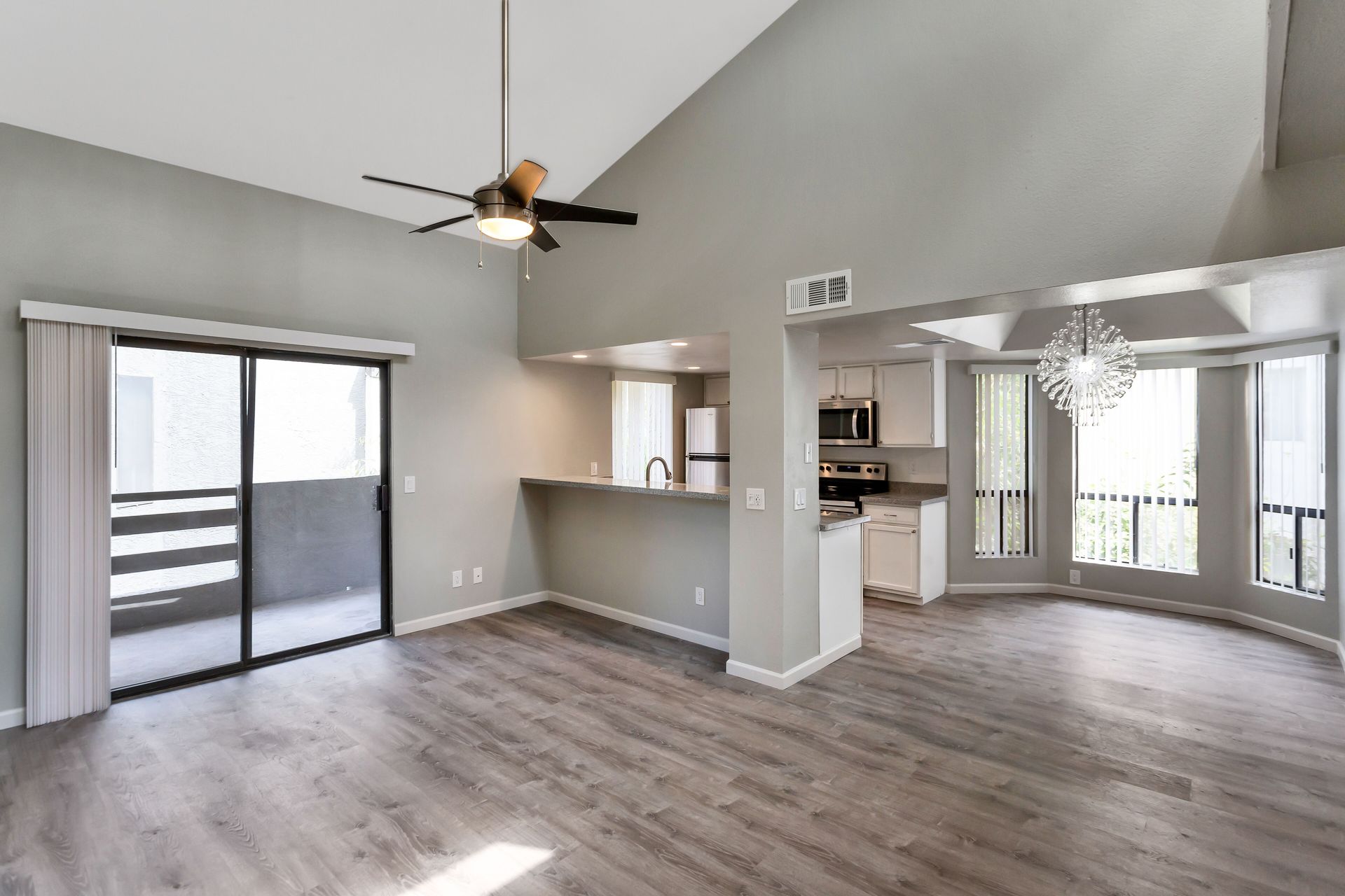 Unfurnished apartment interior at Maryland Court.