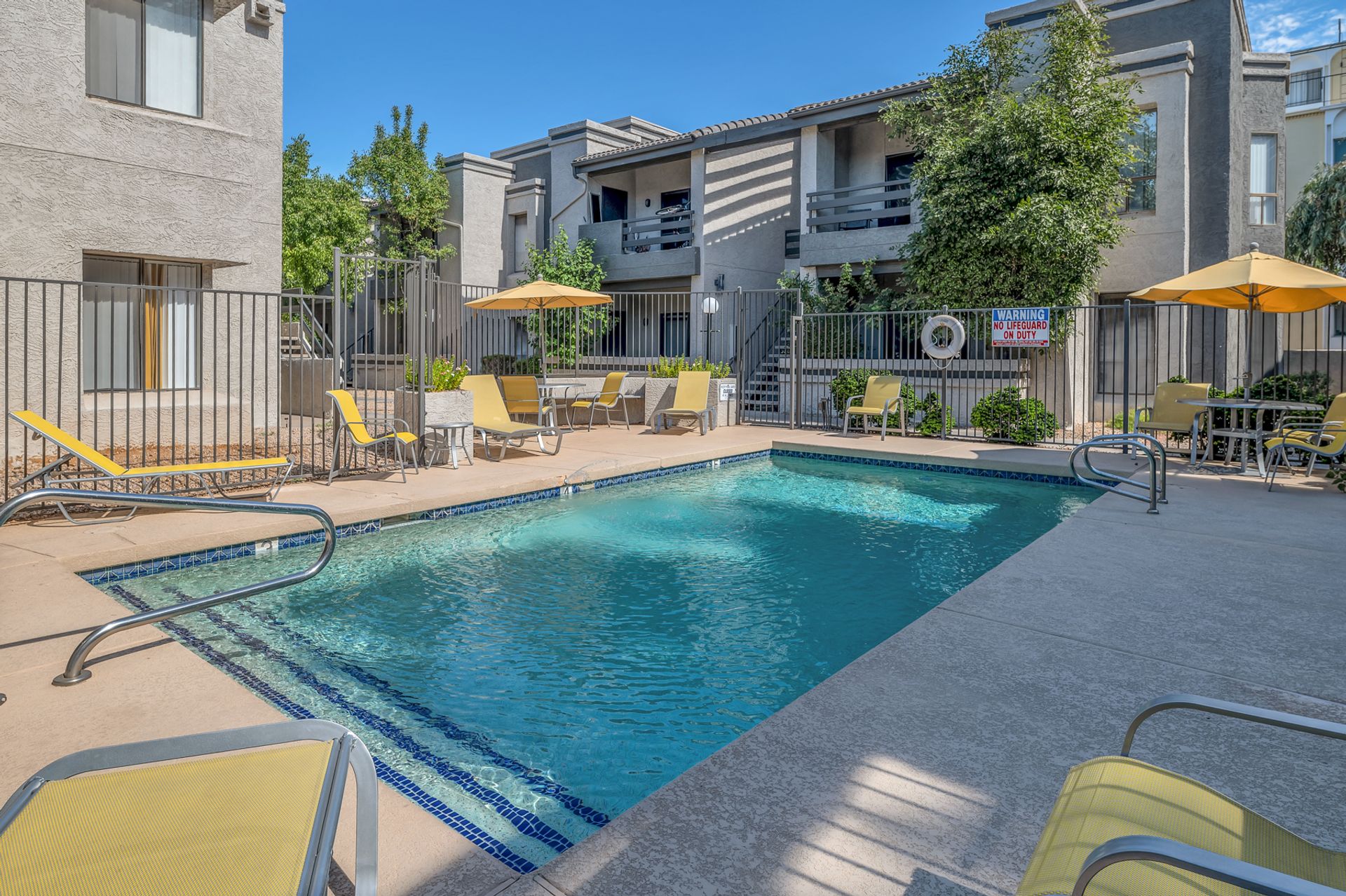 Pool and poolside area at Maryland Court.