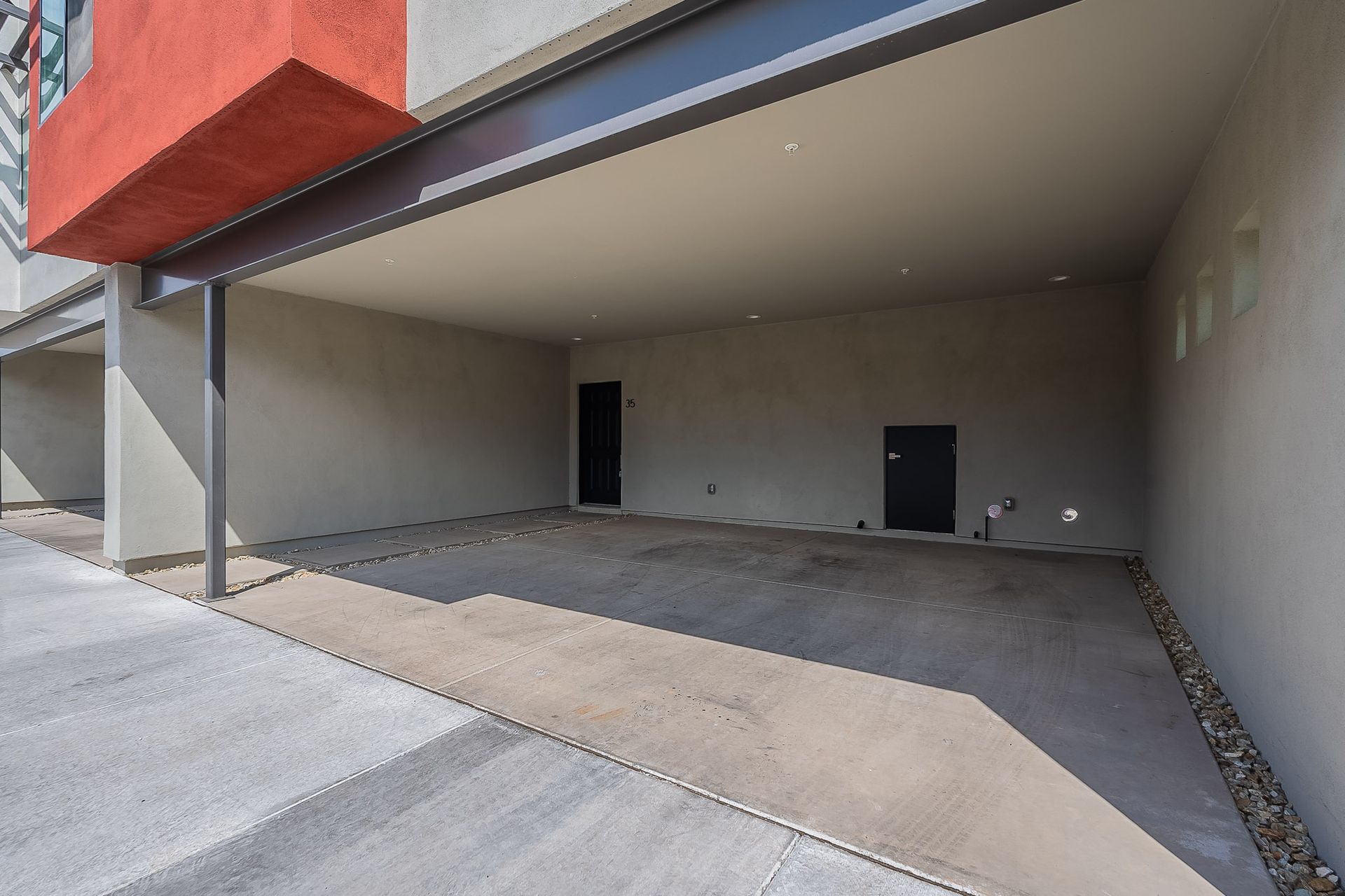 Parking area at La Vie.