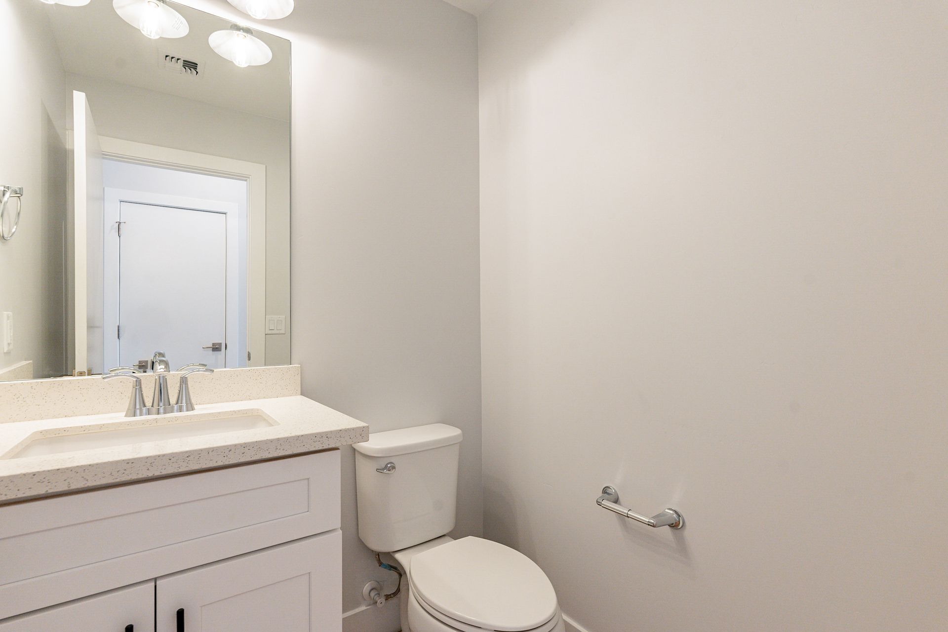 Apartment bathroom — representative home at Halcyon on 18th Street.