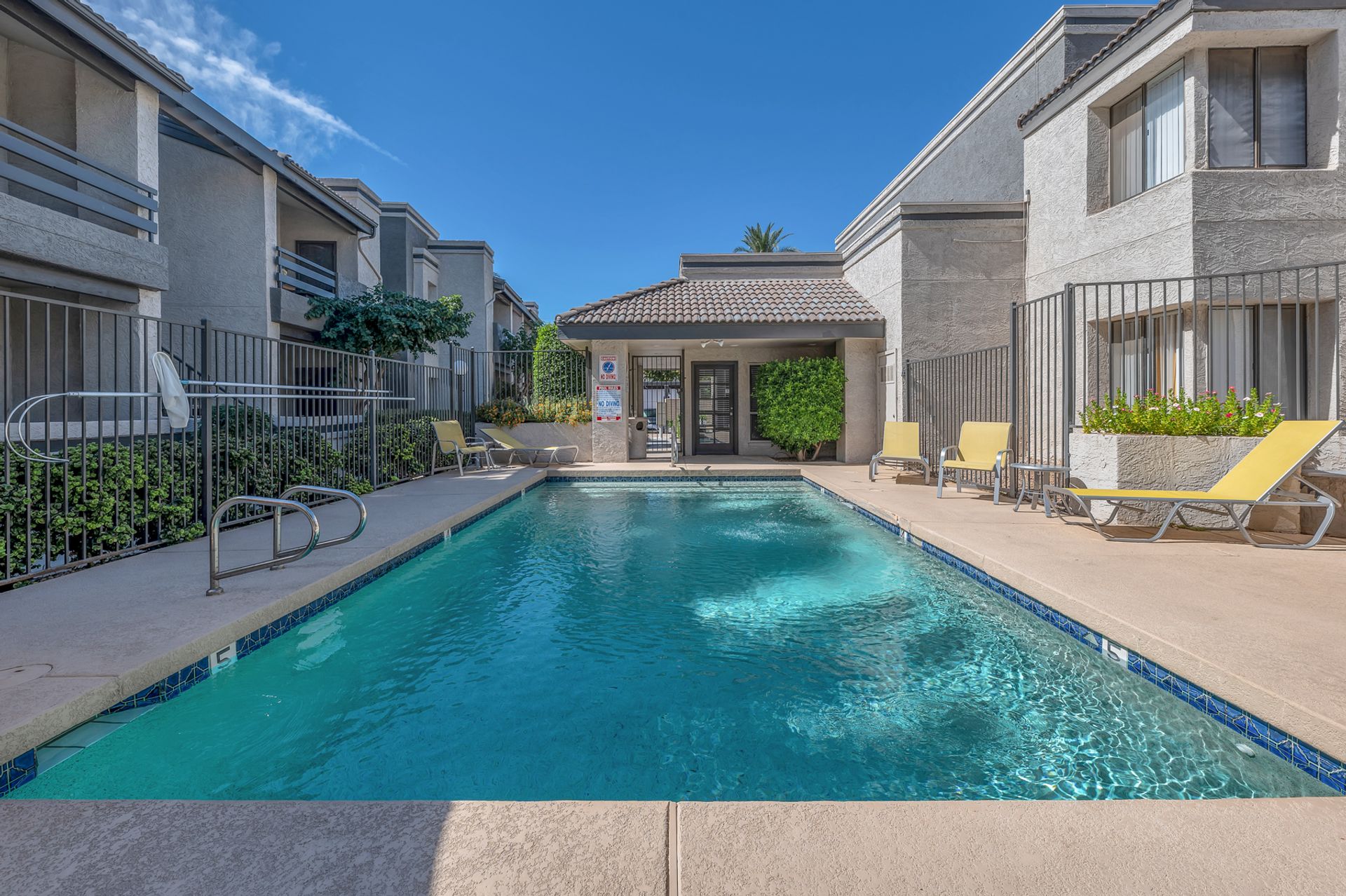 Pool and poolside area at Maryland Court.