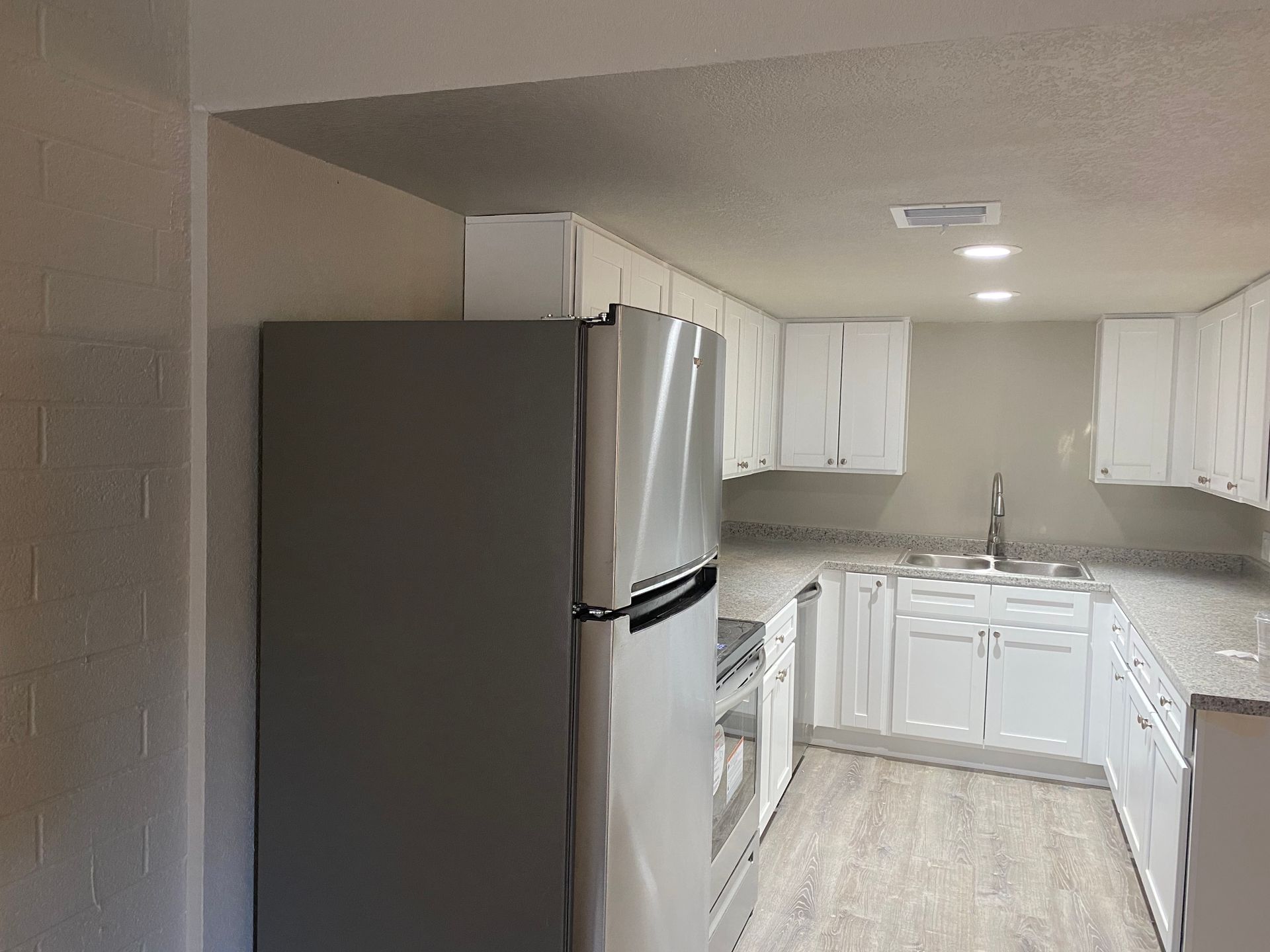 Representative apartment kitchen at The Spot.