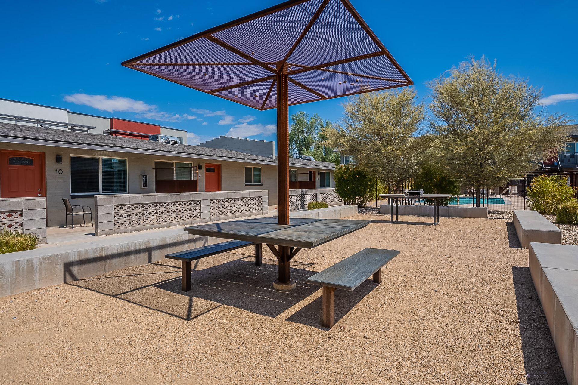 Shared outdoor space at La Vie.