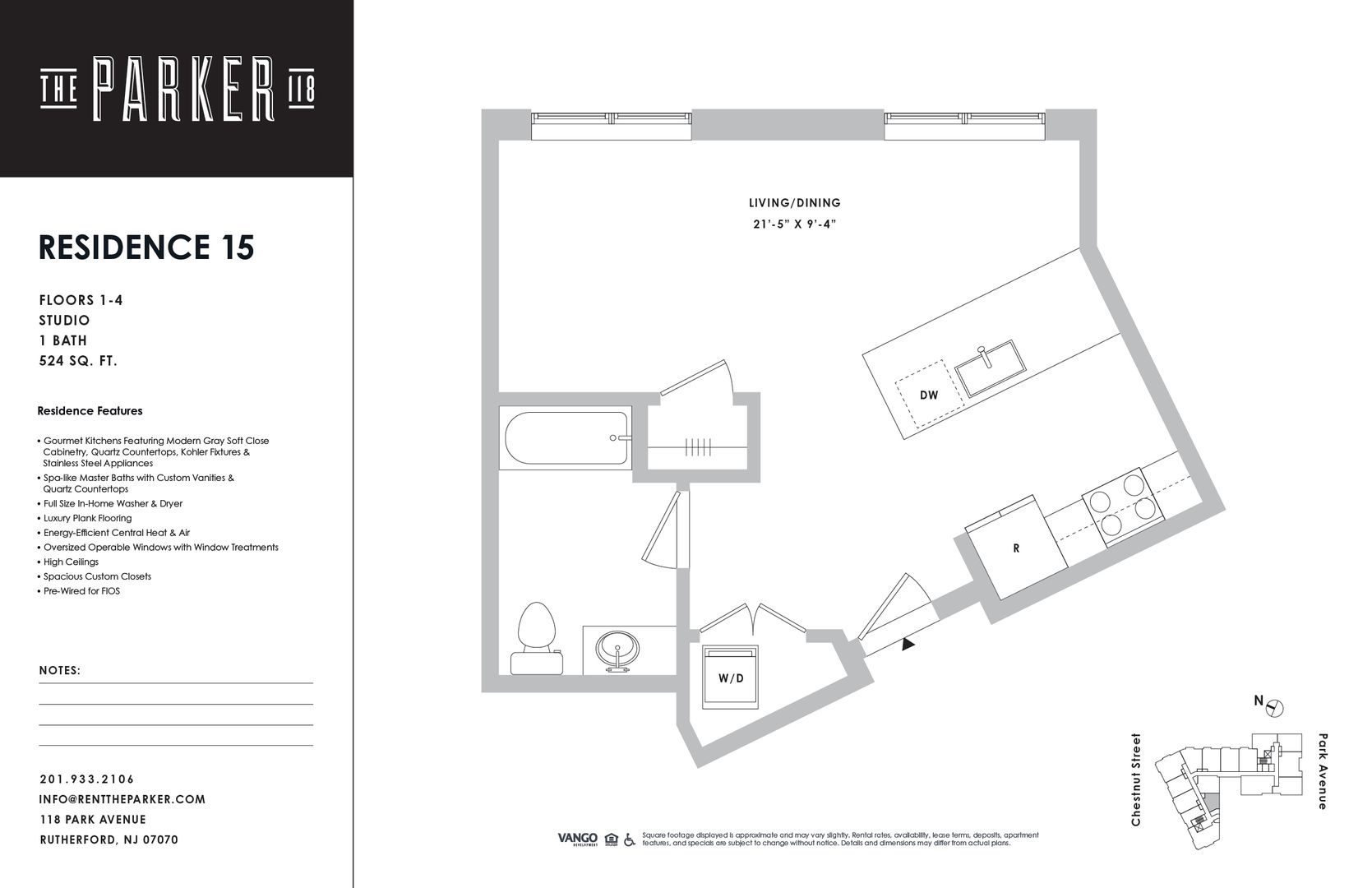 Rutherford Apartment: 118 Park Ave