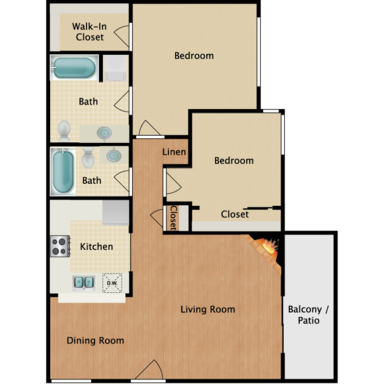 2 Bed 2 Bath Condo with Washer Dryer In Unit – photo 1