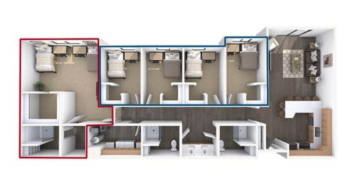 5x3 KING SHARED SUITE