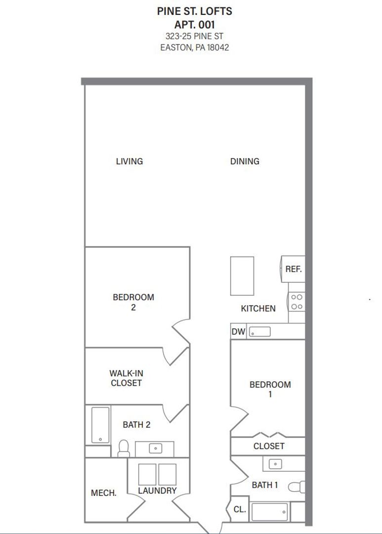 Easton Apartment: 323 Pine St.