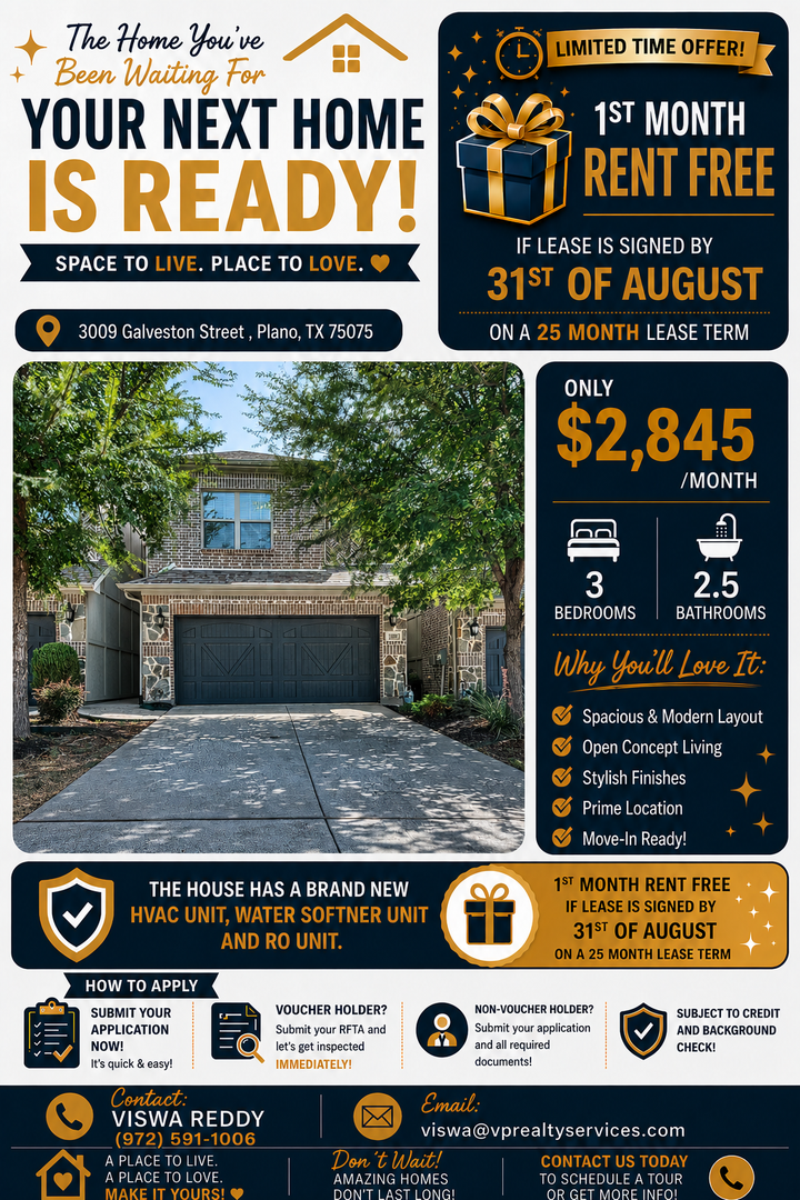 Plano Townhome: 3009 Galveston Street