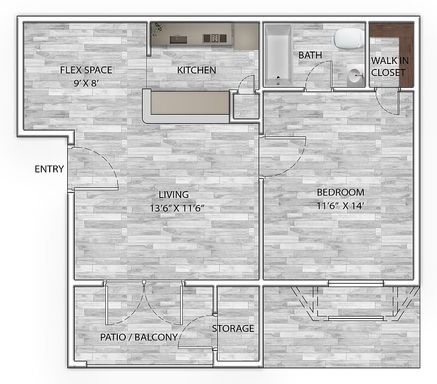 1 Bedroom Rental – 501 Greens Rd 210, Houston, TX 77060