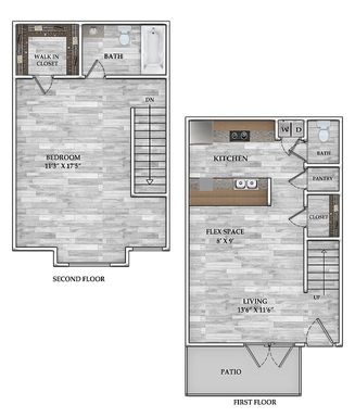 One bedroom and one and a half Townhome – photo 1