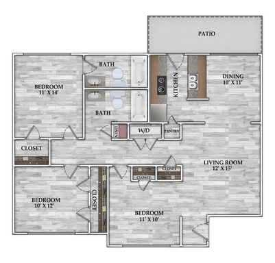 3 Bedroom Apartment – 8901 Bissonnet St 175, Houston, TX 77074