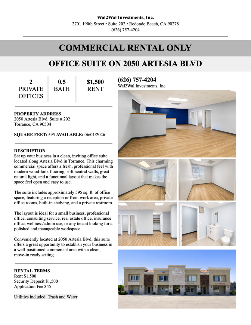 Torrance Apartment: 2050 Artesia Blvd.