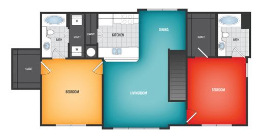 Private Villa 2 Bedroom 2 Bath with Attached Garage