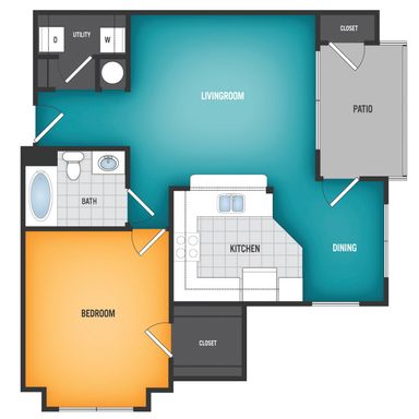 Veranda 1 Bedroom and 1 Bath Expanded Living Space