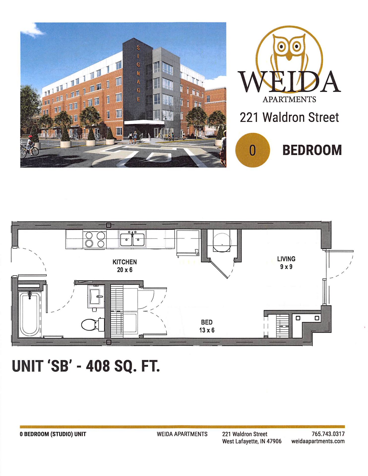 West Lafayette Apartment: 221 Waldron Street
