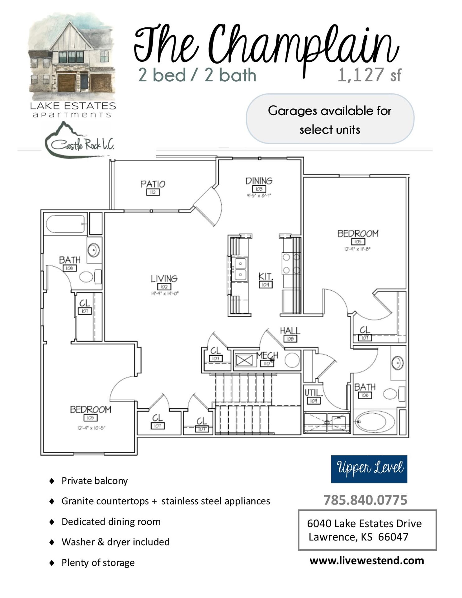 Lawrence Apartment: 6040 Lake Estates Drive