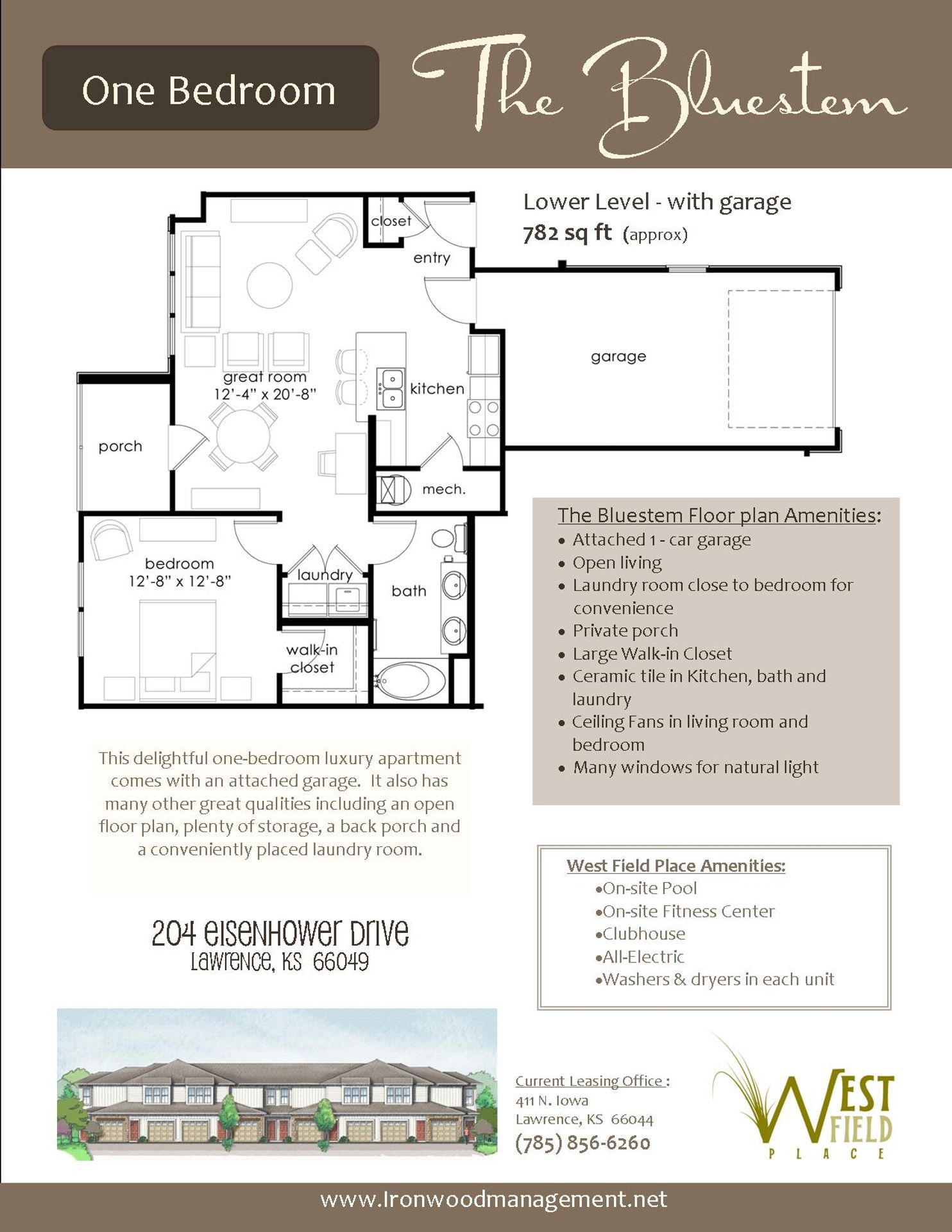 Lawrence Apartment: 204 Eisenhower Drive
