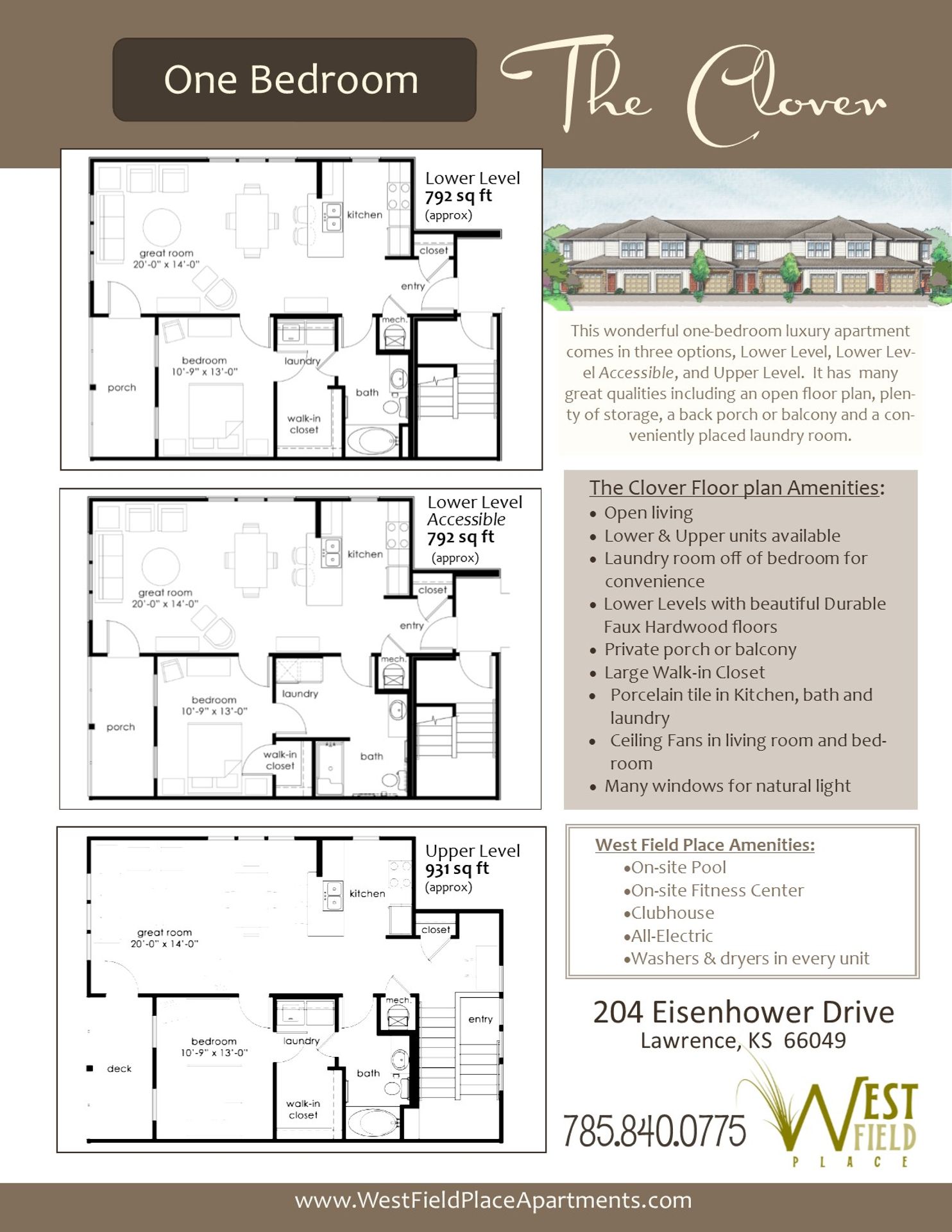 Lawrence Apartment: 204 Eisenhower Drive
