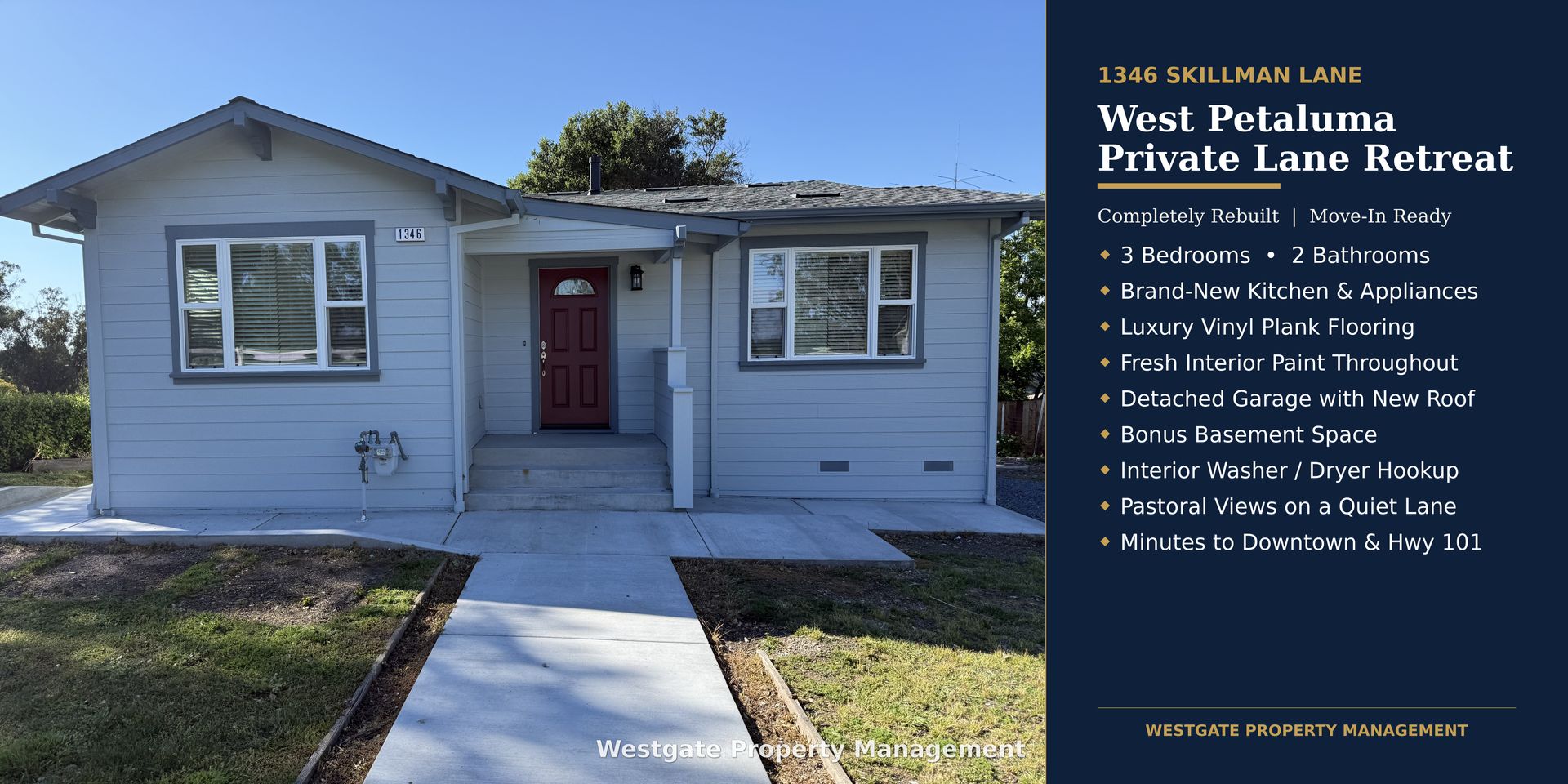 Petaluma House: 1346 Skillman Lane