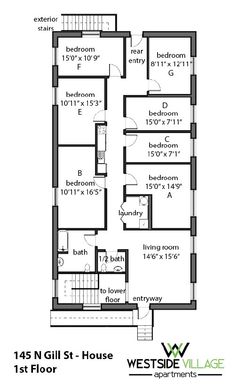 145 N. Gill St. - House BED C (Unfurnished)